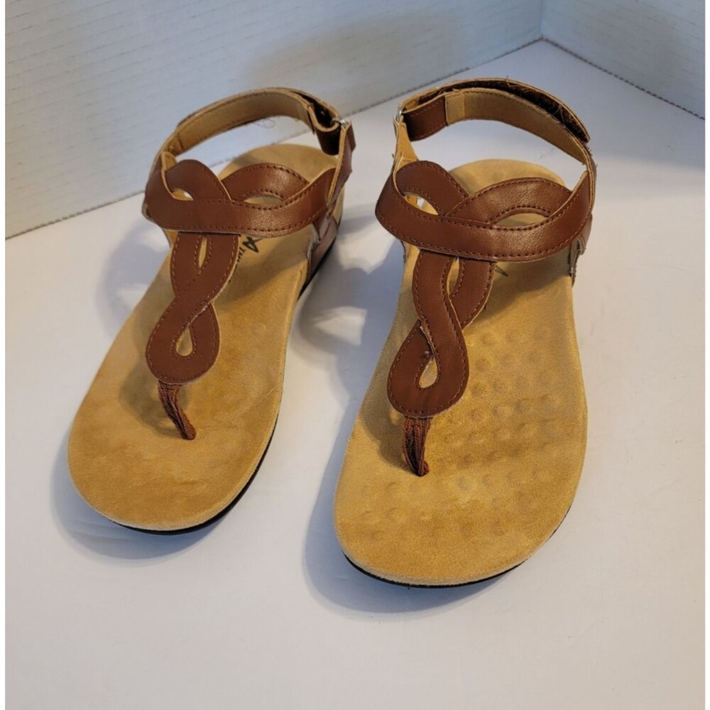 Athlefit Orthopedic Cute Comfort Sandals Brown sz 7 NWT